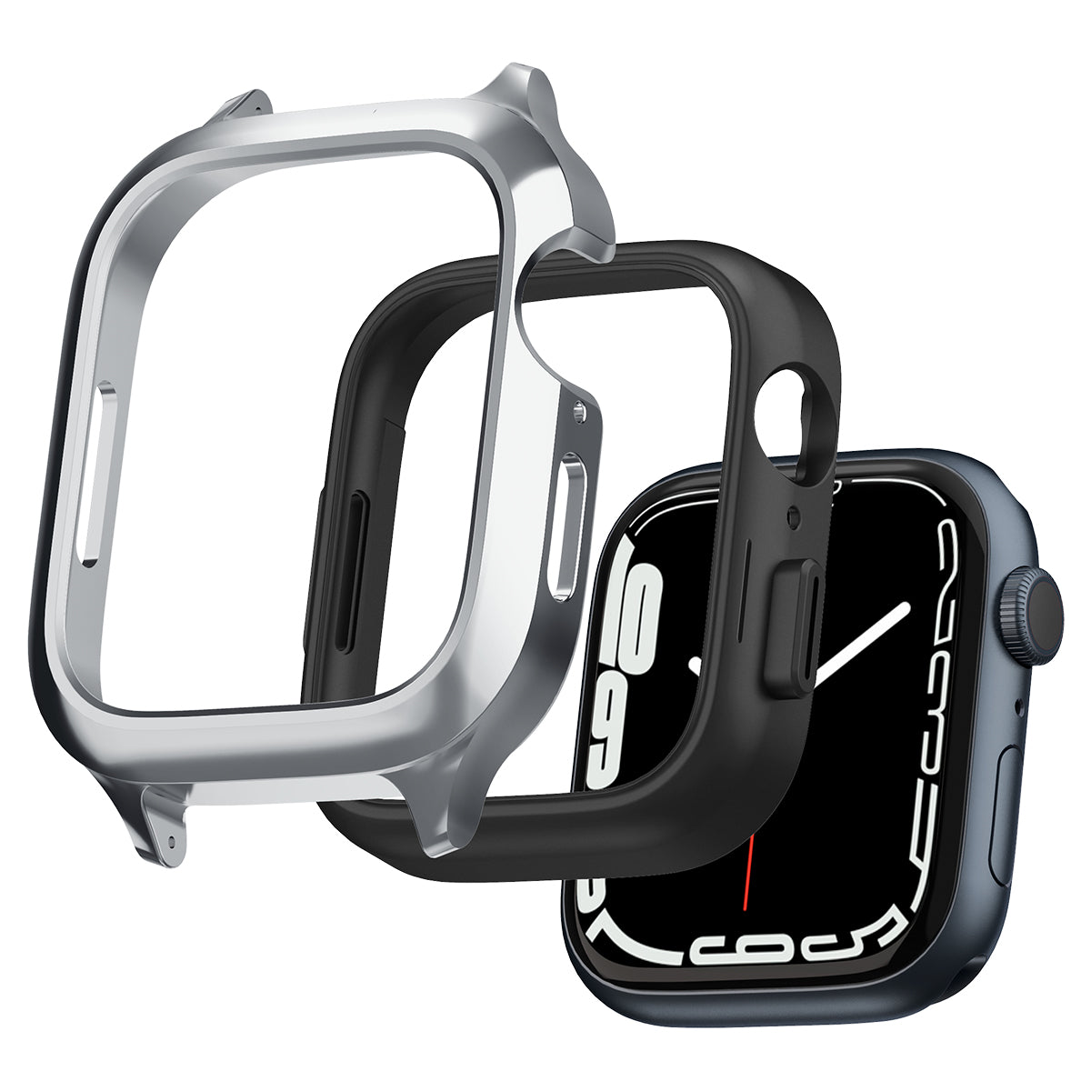 Cover Metal Fit Pro Apple Watch 45mm Series 8 Silver