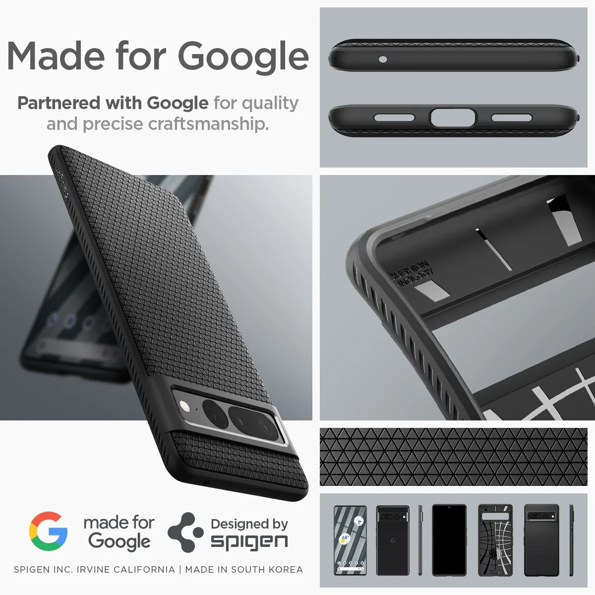 Cover Liquid Air Google Pixel 7 Pro Black