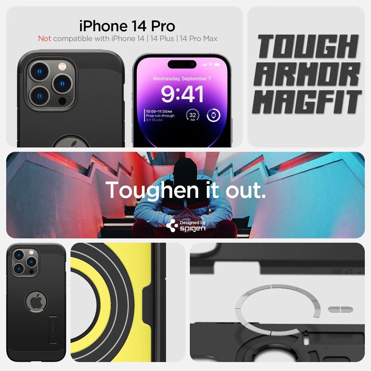 Cover Tough Armor Mag iPhone 14 Pro Black