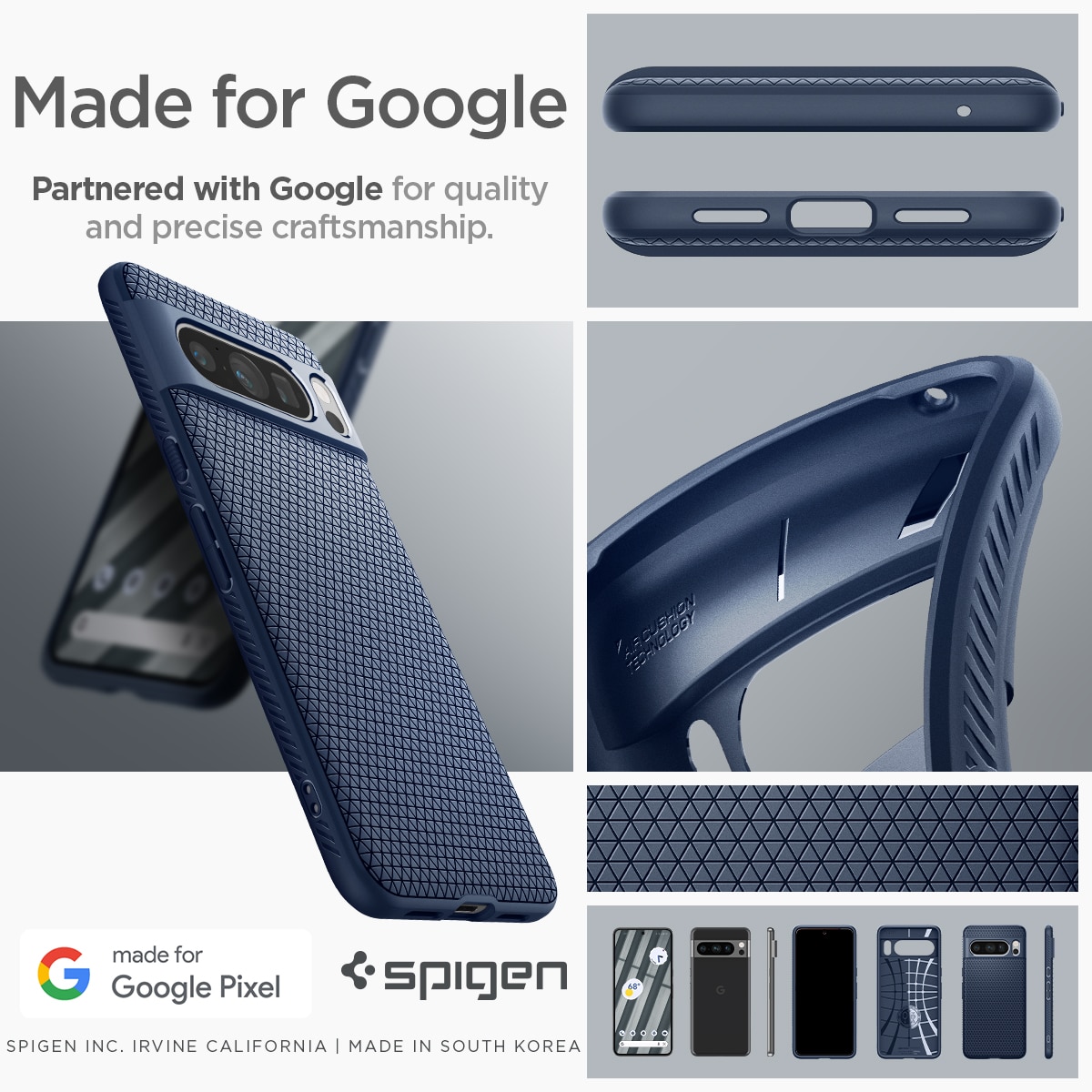 Cover Liquid Air Google Pixel 8 Pro Navy Blue