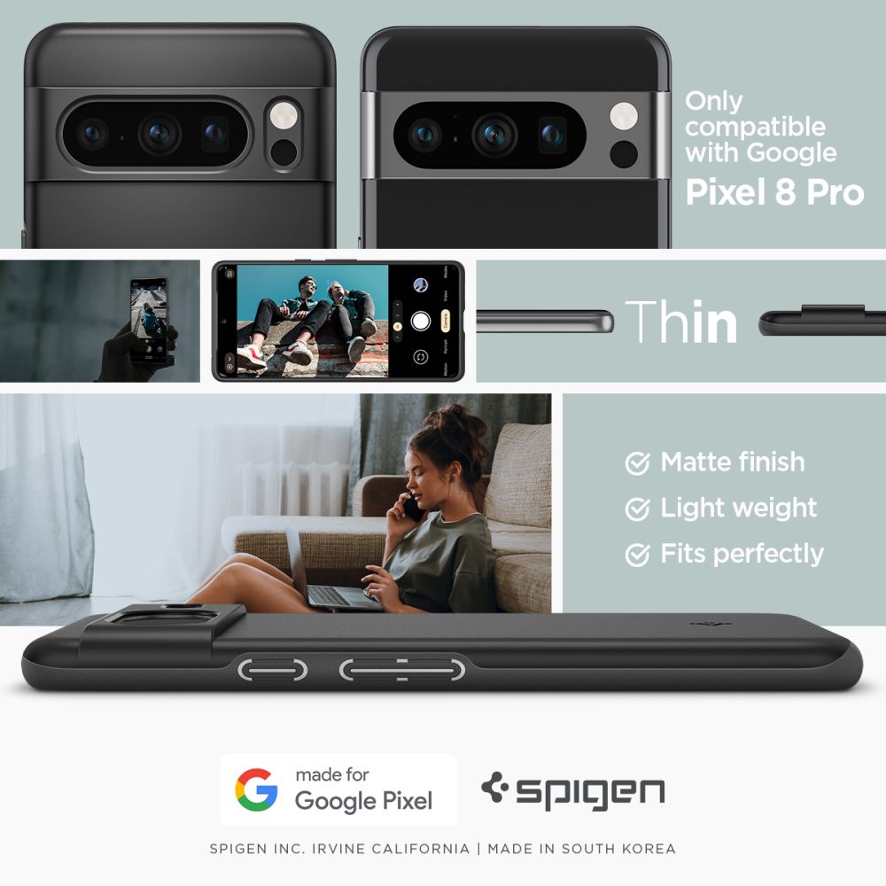 Cover Thin Fit Google Pixel 8 Pro Black