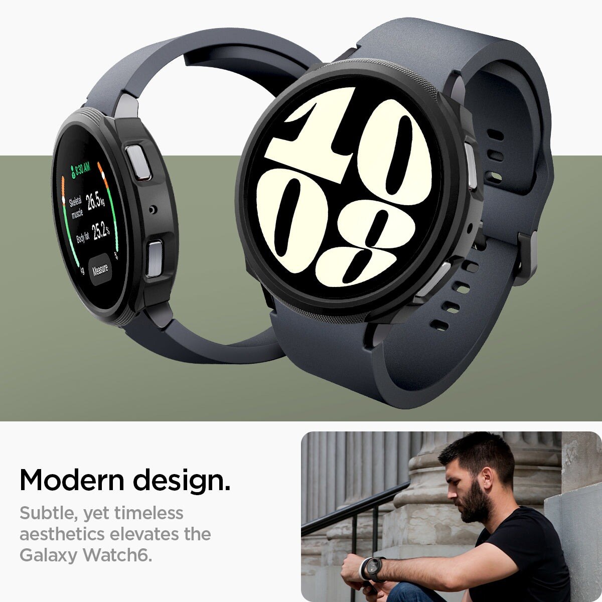 Cover Liquid Air Samsung Galaxy Watch 6 44mm nero