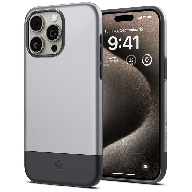 Cover Style Armor MagSafe iPhone 15 Pro Max Silver
