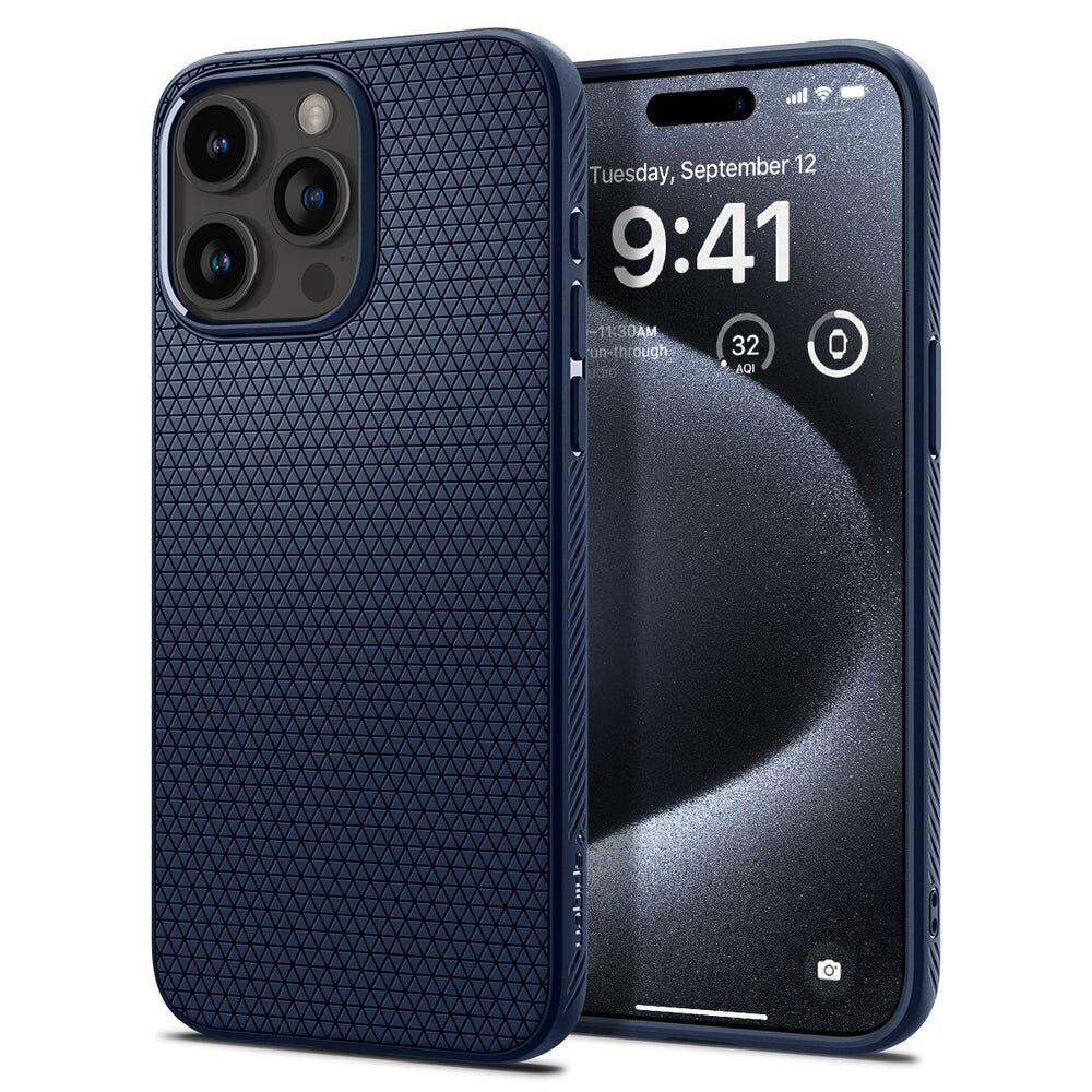 Cover Liquid Air iPhone 15 Pro Navy Blue