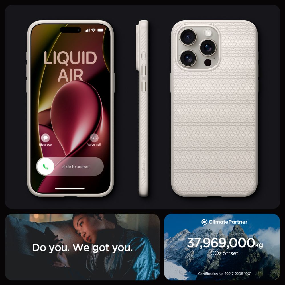 Cover Liquid Air iPhone 15 Pro Max Natural Titanium