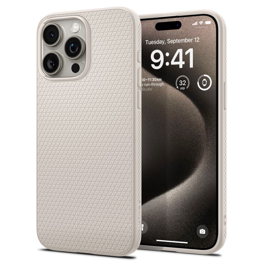 Cover Liquid Air iPhone 15 Pro Max Natural Titanium