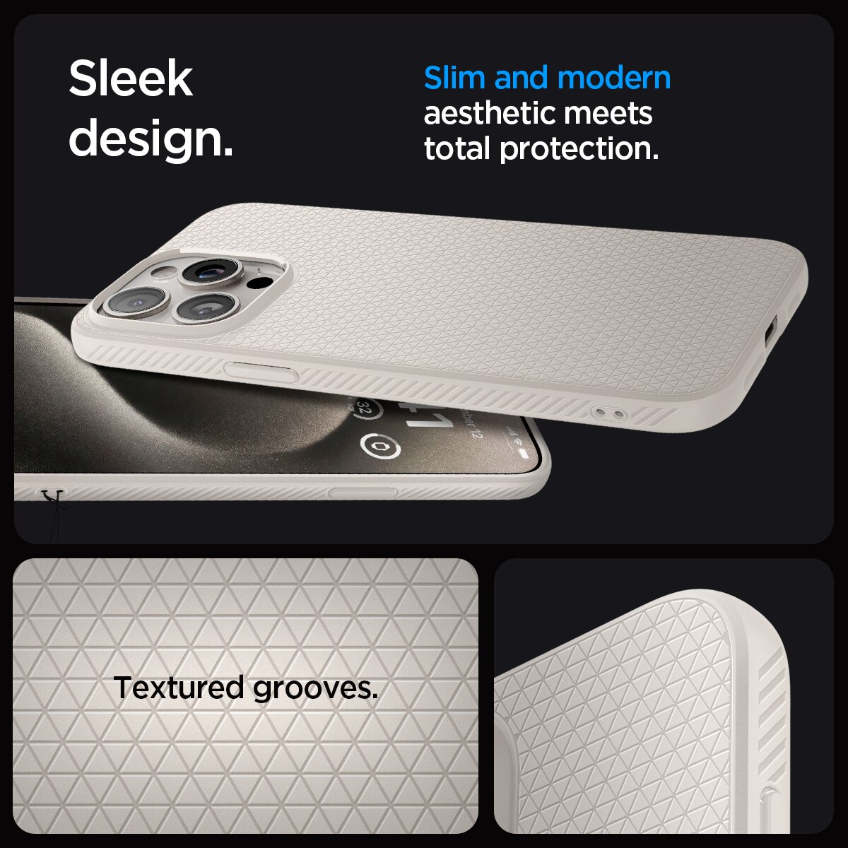 Cover Liquid Air iPhone 15 Pro Natural Titanium