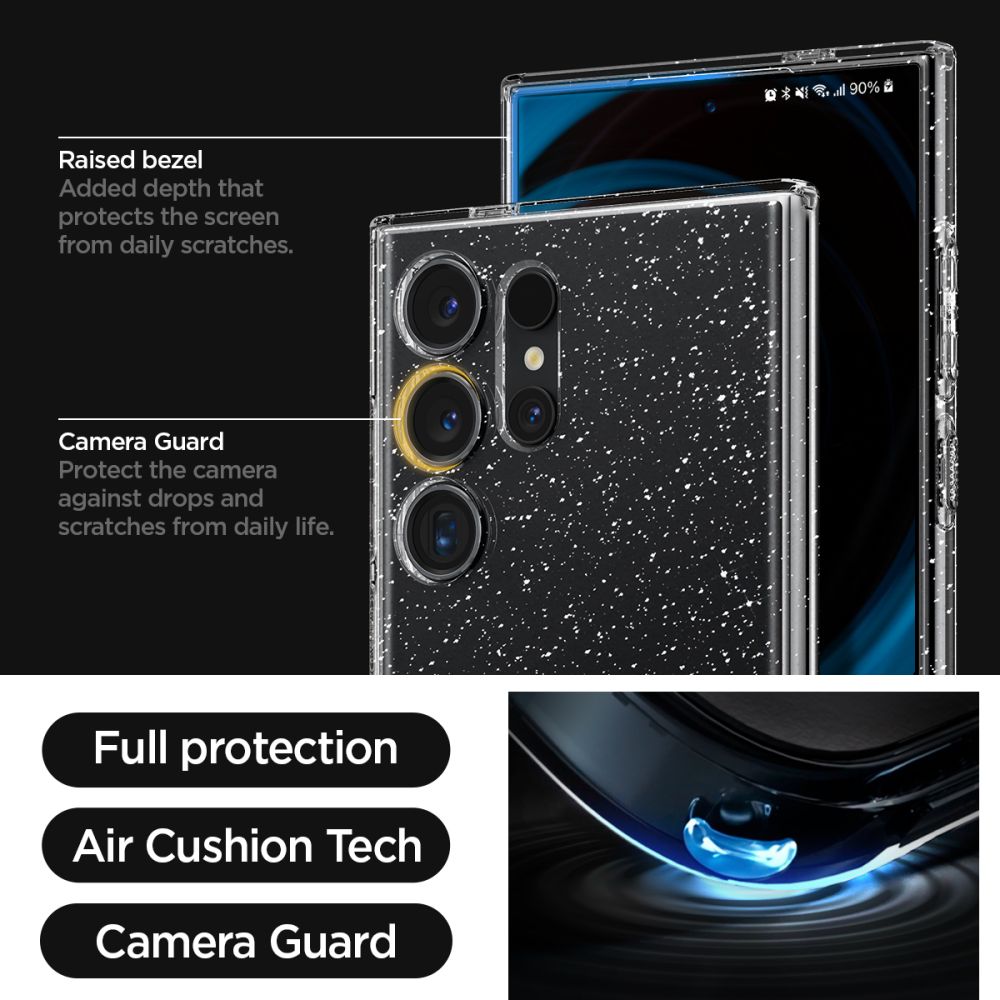 Cover Liquid Crystal Samsung Galaxy S24 Ultra Glitter Crystal