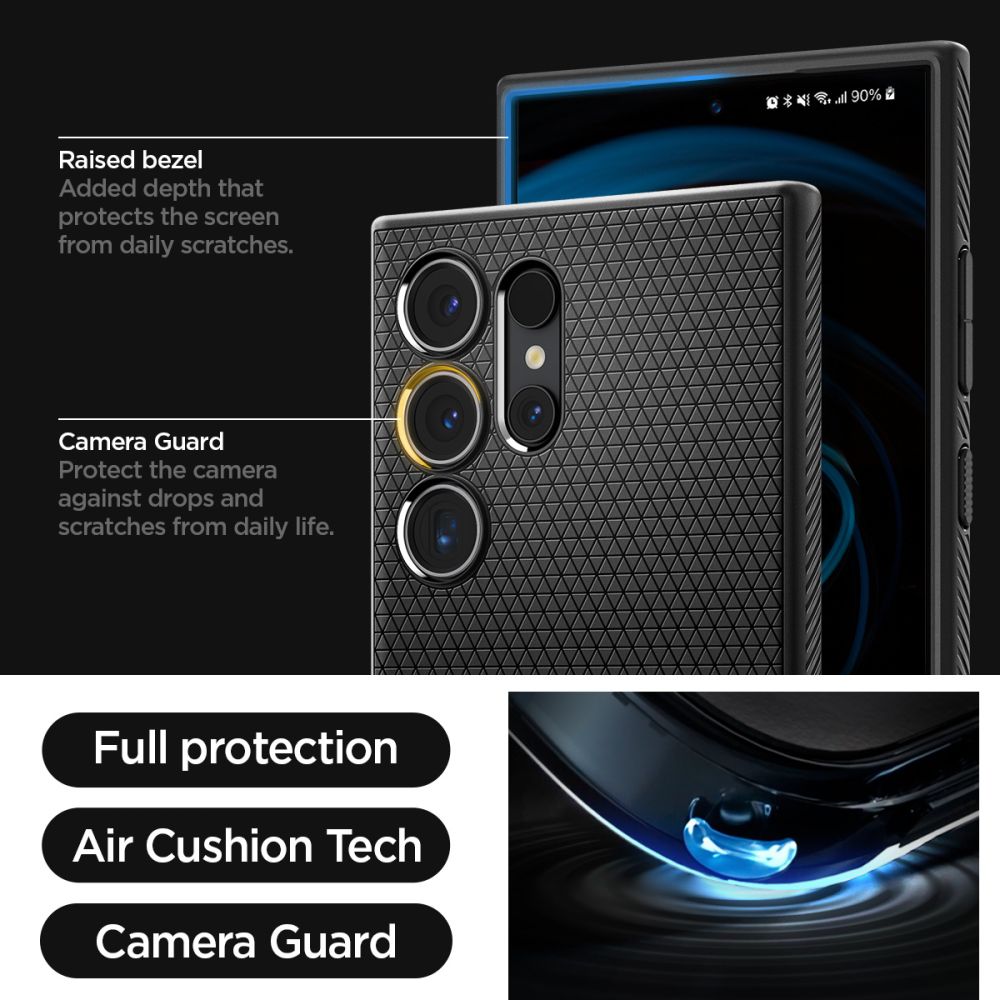 Cover Liquid Air Samsung Galaxy S24 Ultra Black