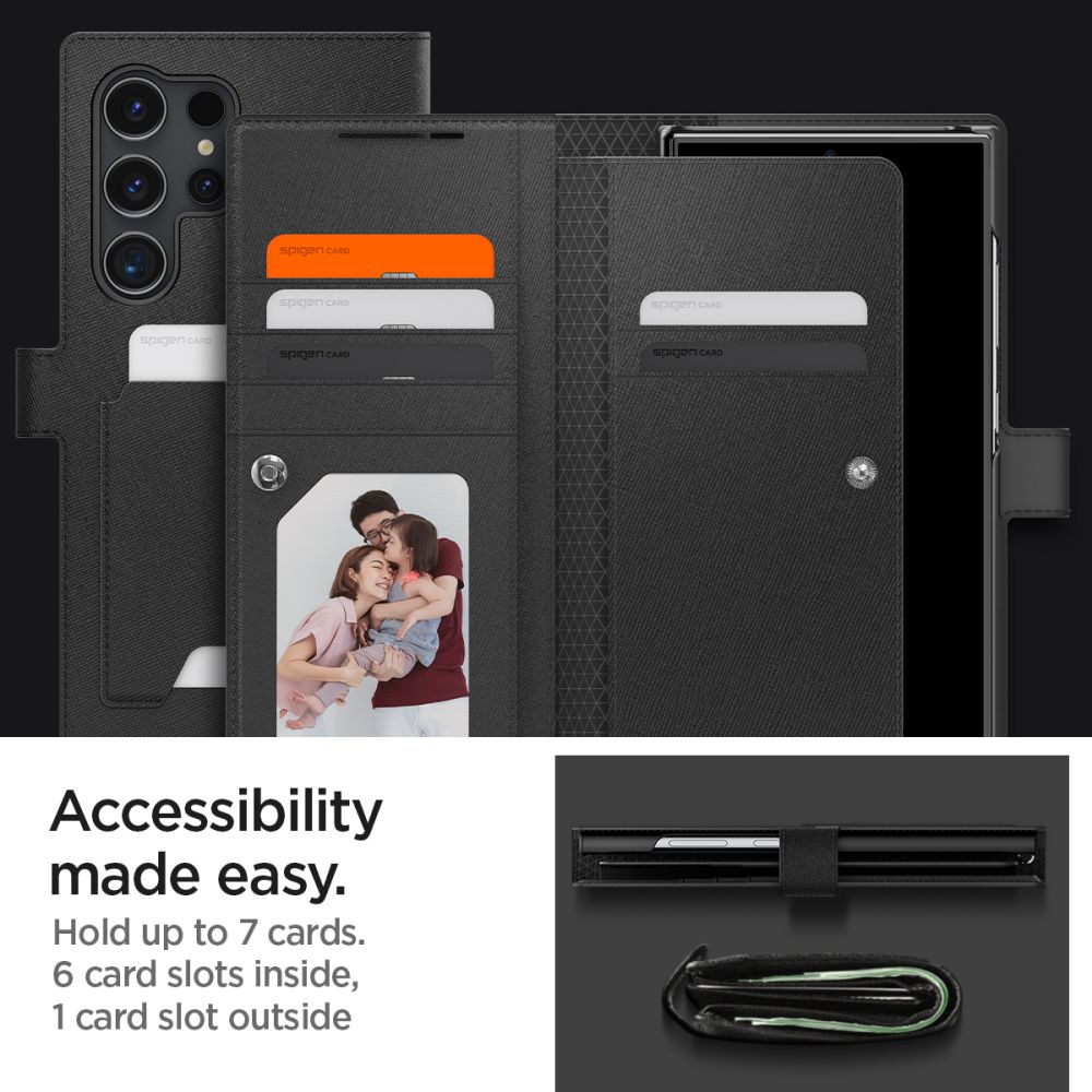 Custodia Wallet S Plus Samsung Galaxy S24 Ultra Black