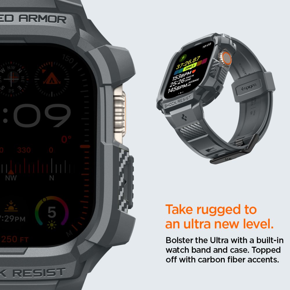 Cover Rugged Armor Pro Apple Watch Ultra 2 49mm Dark Grey