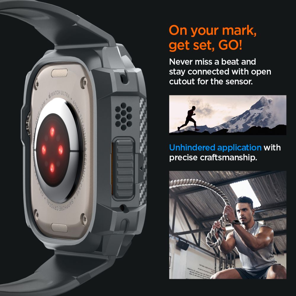 Cover Rugged Armor Pro Apple Watch Ultra 2 49mm Dark Grey