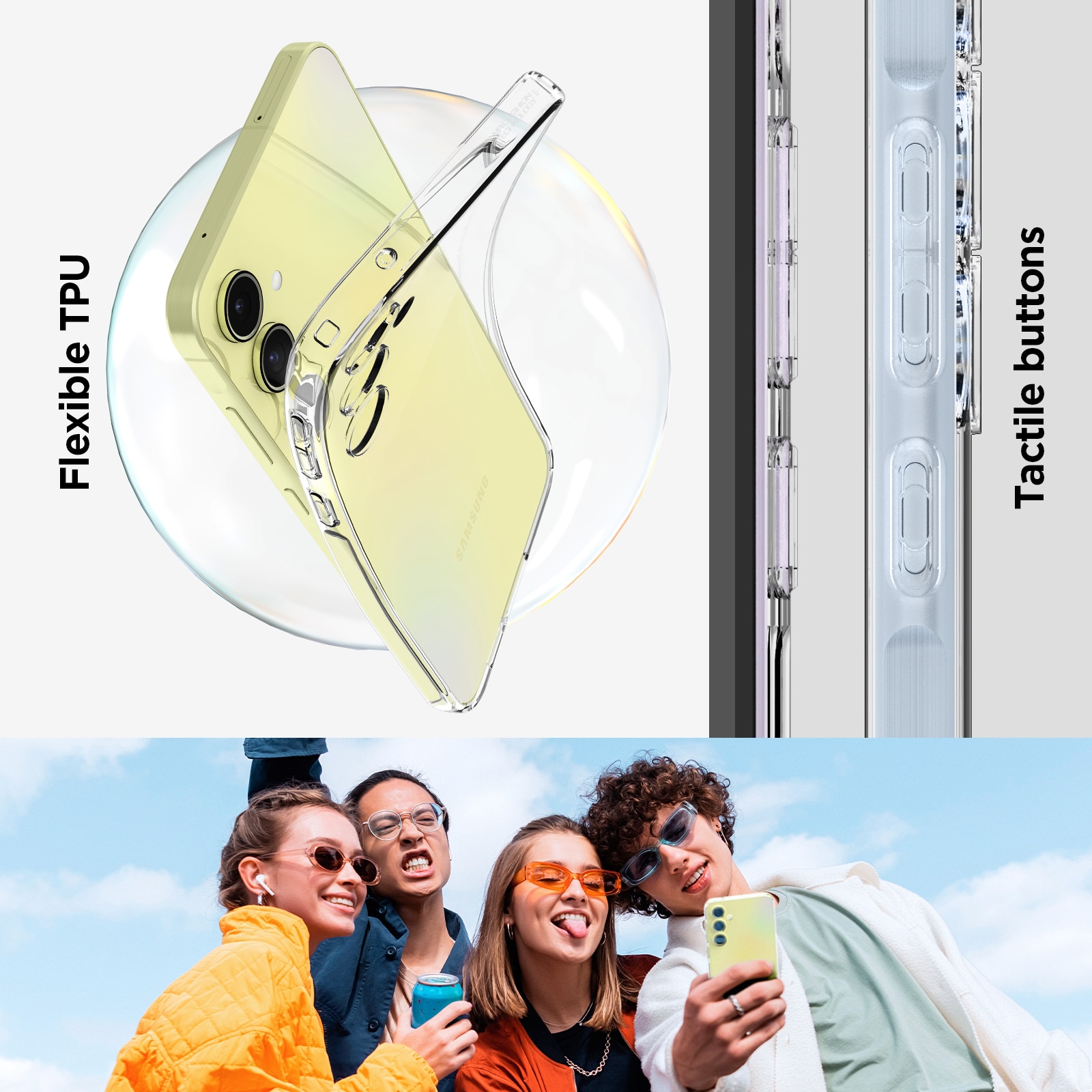 Cover Liquid Crystal Samsung Galaxy A55 Crystal Clear