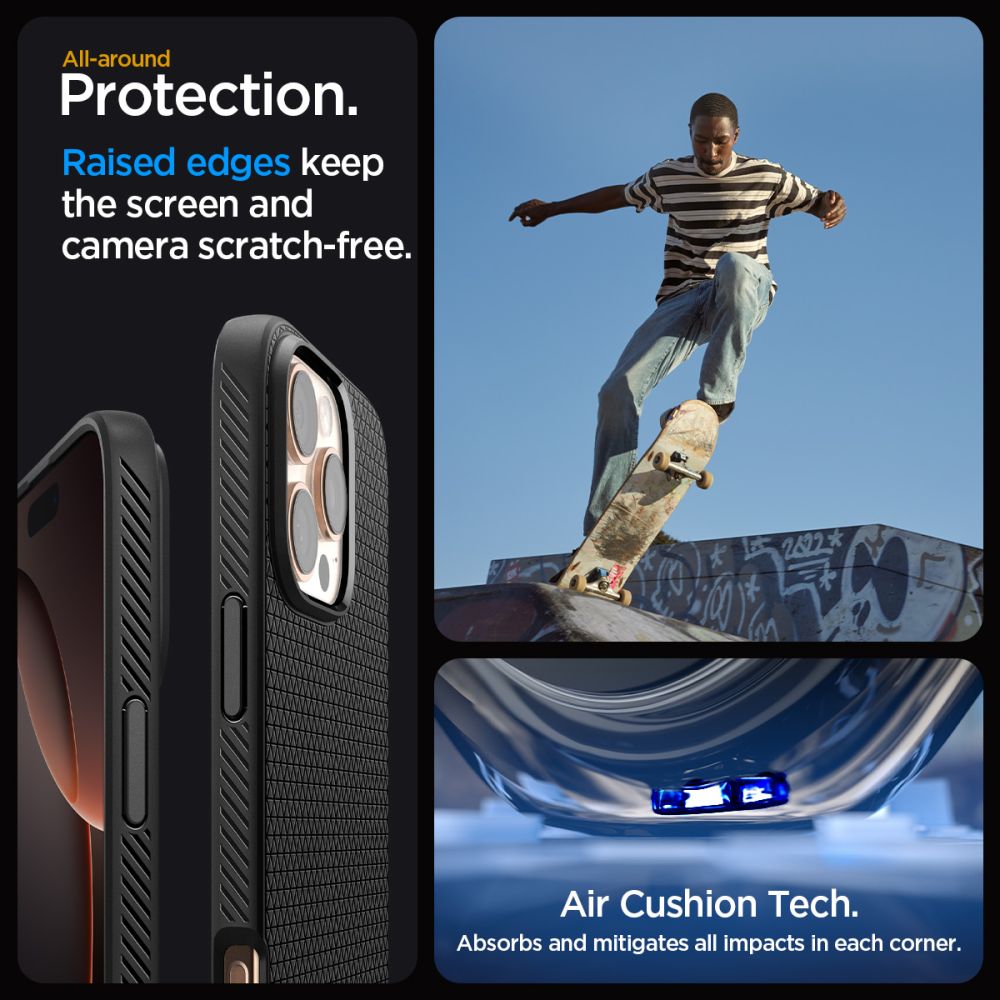 Cover Liquid Air iPhone 16 Pro Matte Black
