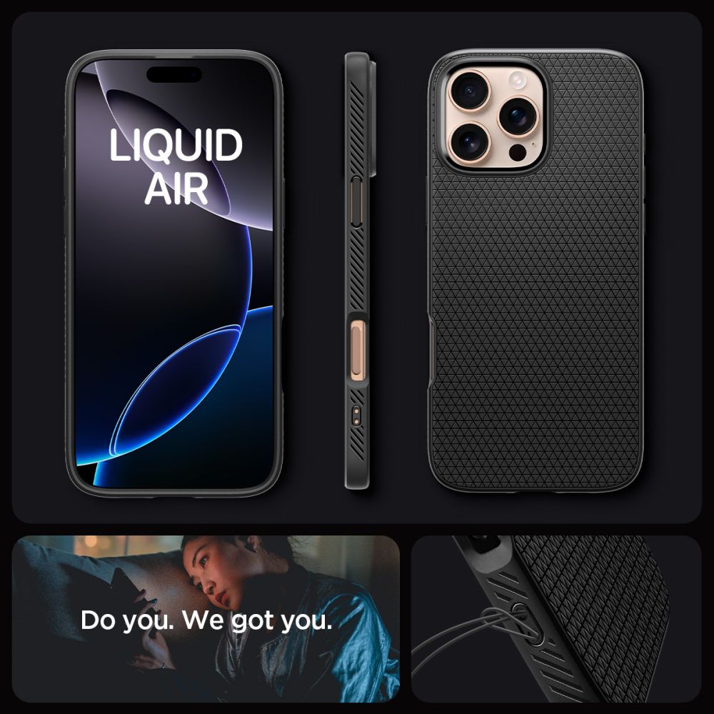 Cover Liquid Air iPhone 16 Pro Matte Black