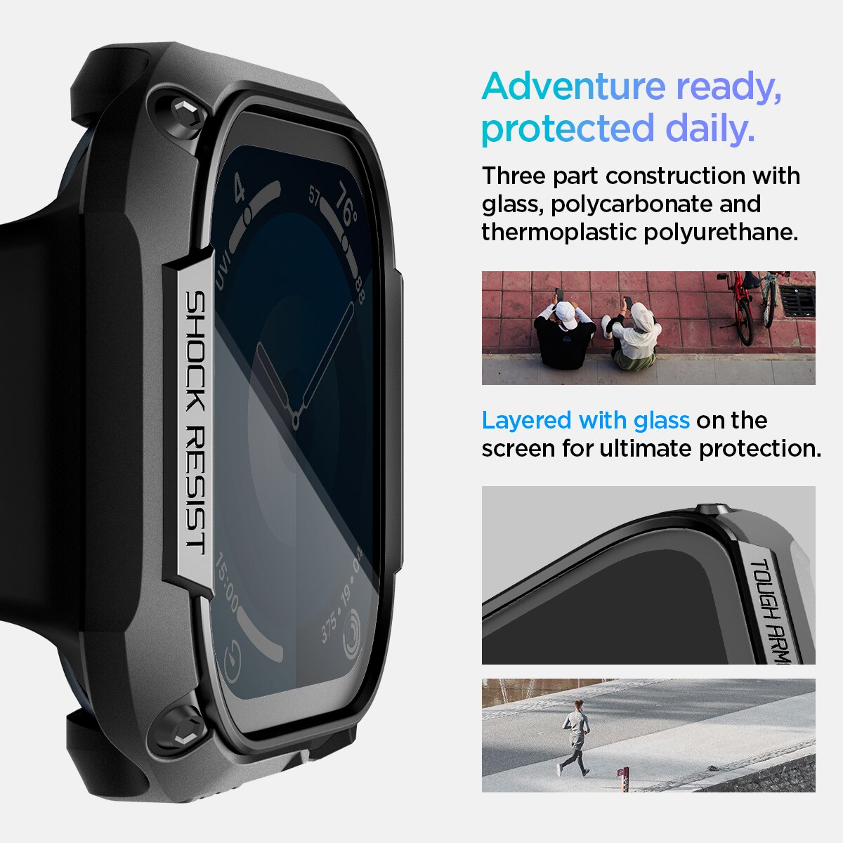 Cover Tough Armor Apple Watch Series 10 46mm Black