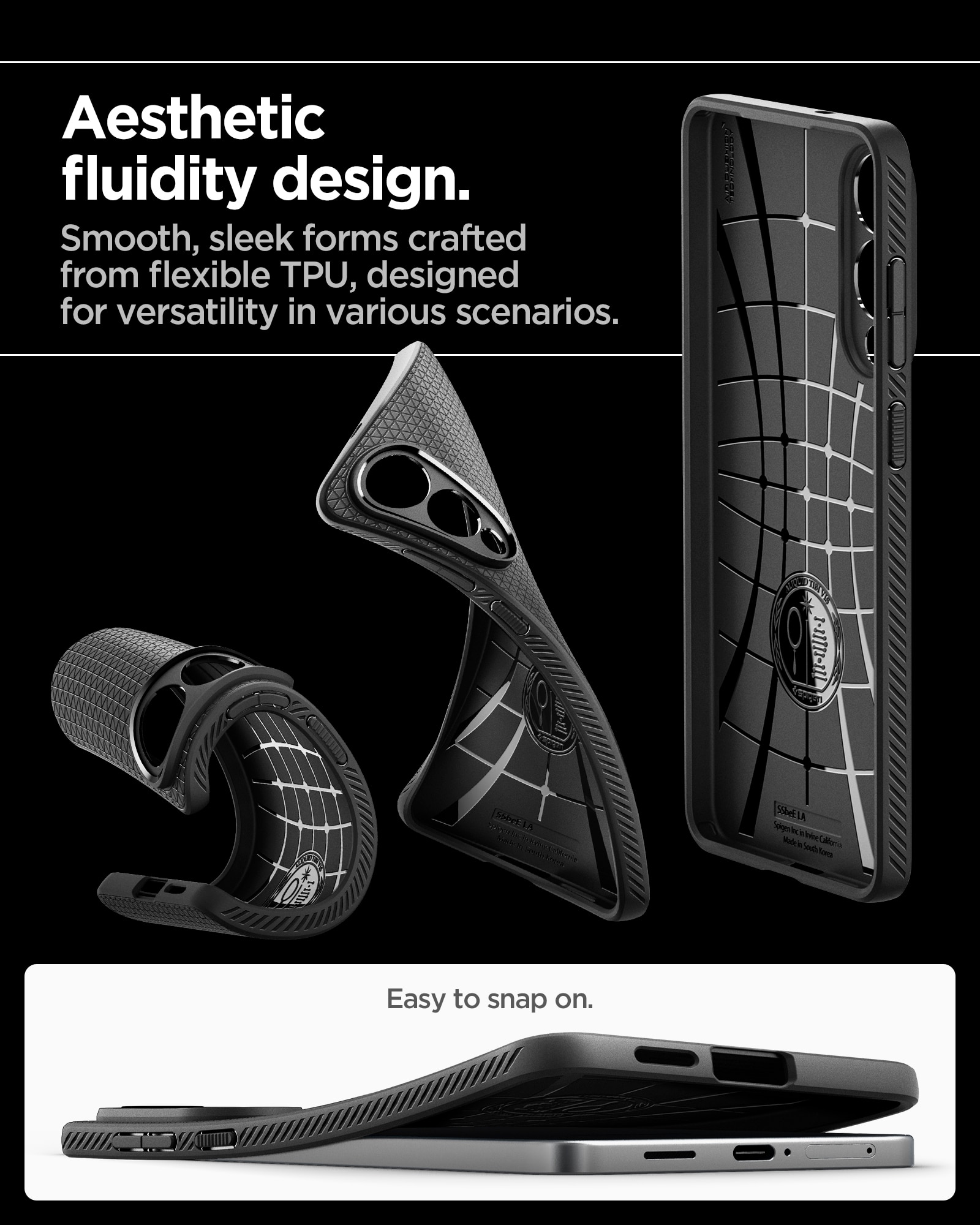 Cover Liquid Air Samsung Galaxy S25 Edge Matte Black