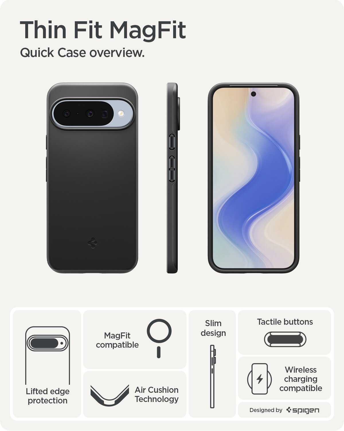 Cover Thin Fit MagSafe Google Pixel 10 Black