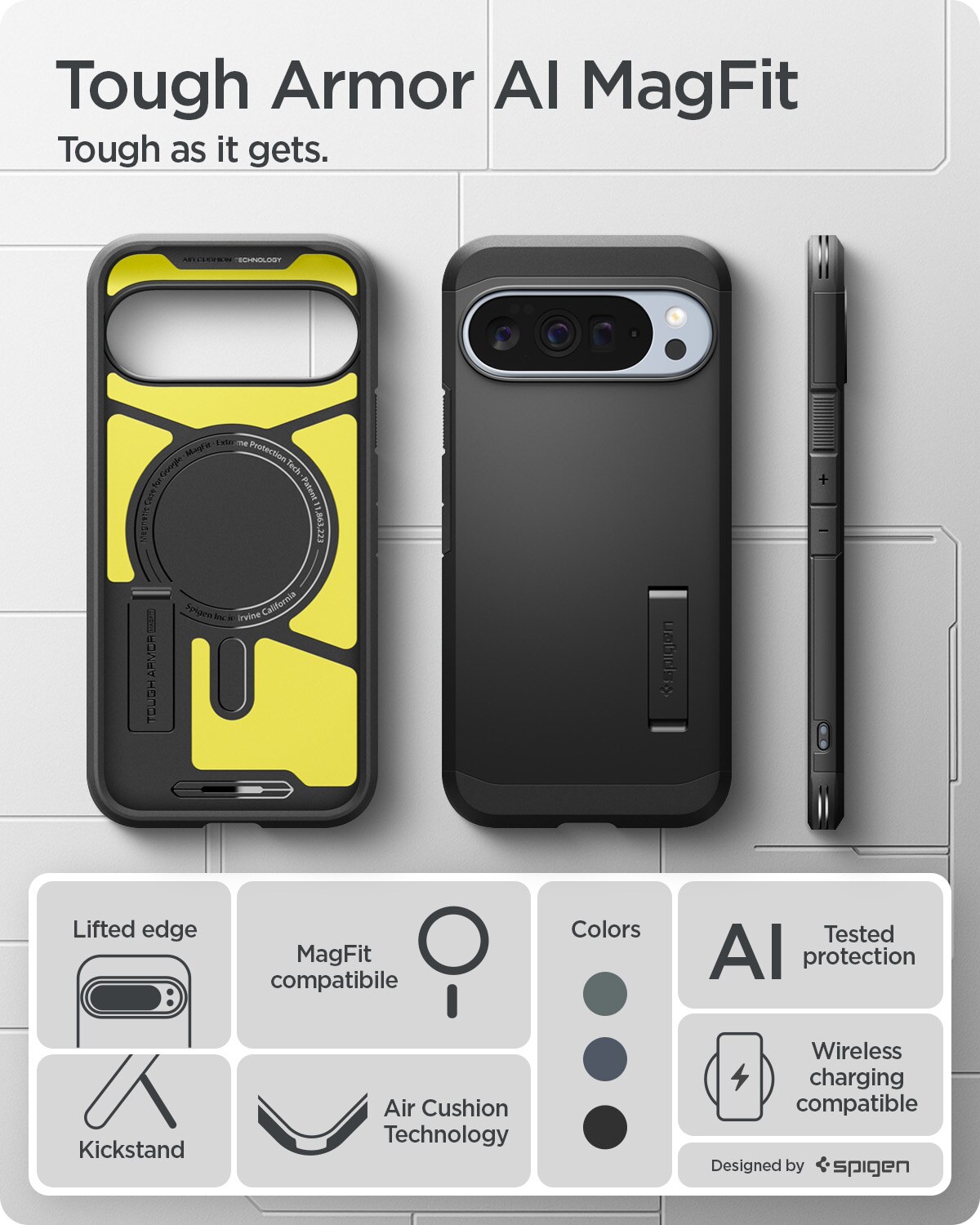 Cover Tough Armor MagSafe Google Pixel 10 Pro XL Black