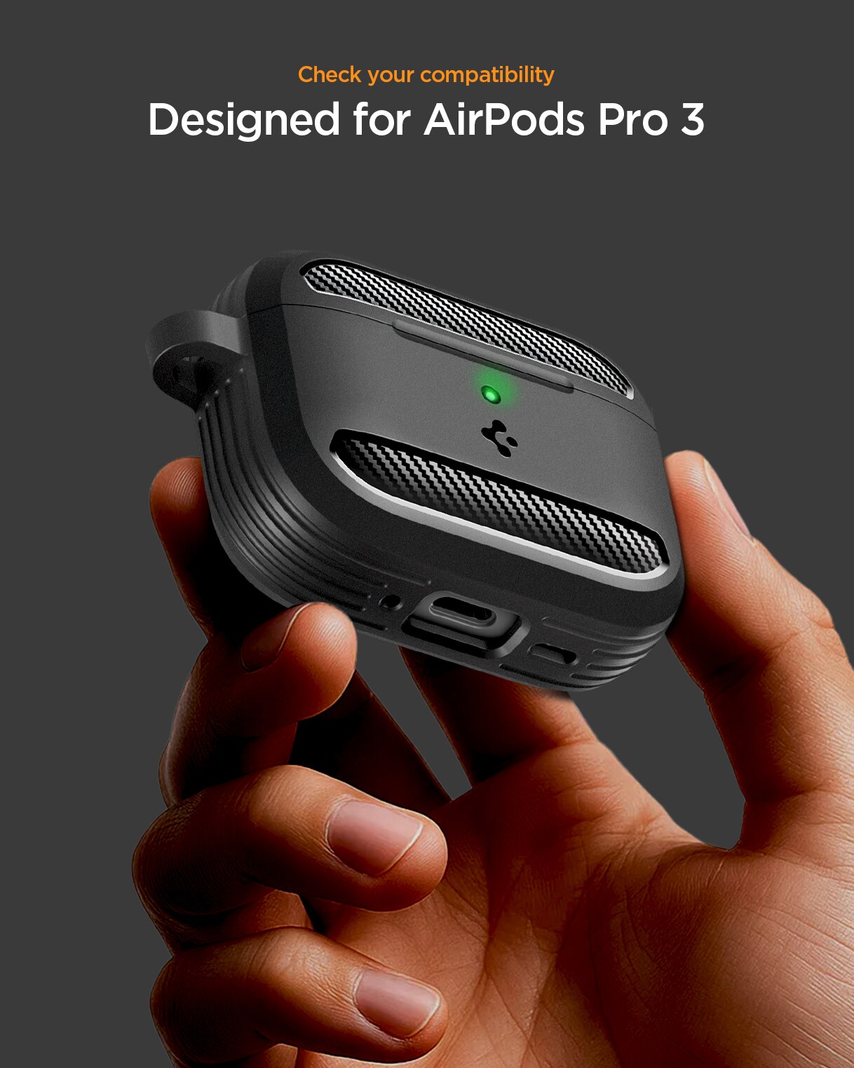 Case Rugged Armor Apple AirPods Pro 3 Black
