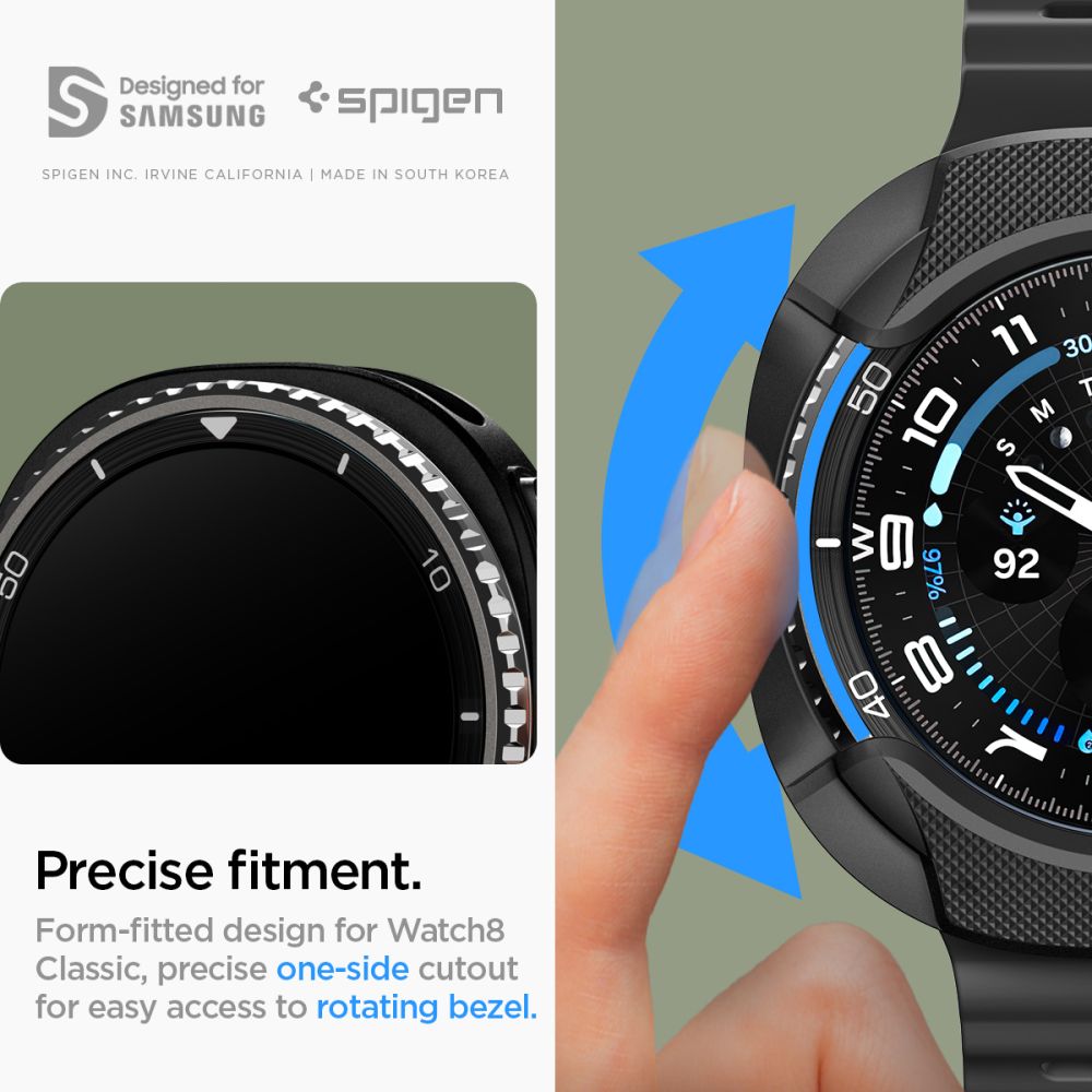 Cover Liquid Air Samsung Galaxy Watch 8 Classic Black