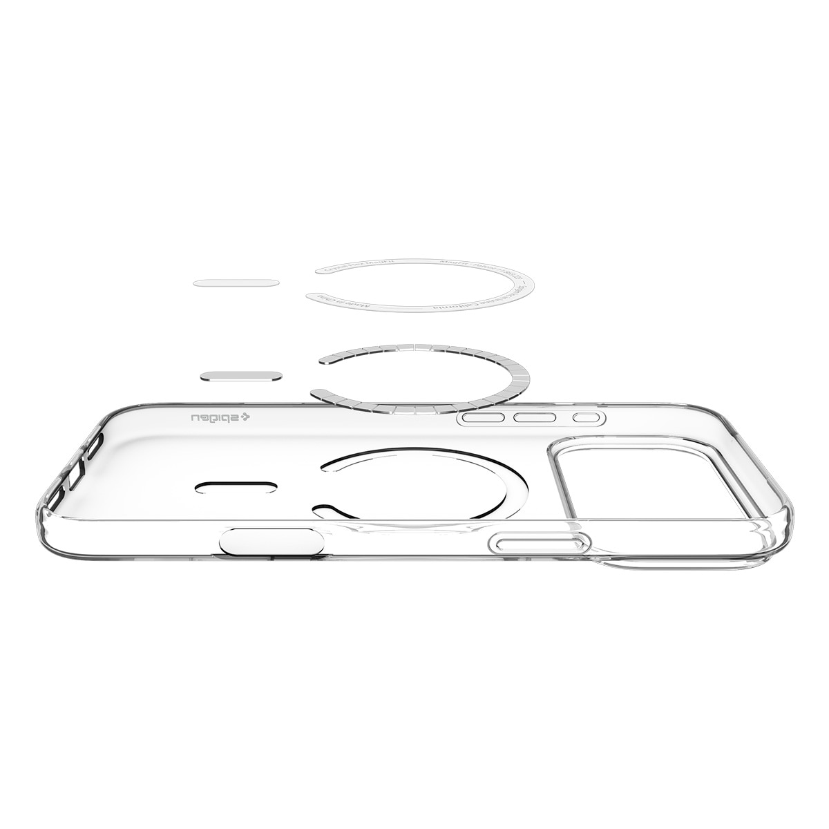 Cover Liquid Crystal MagSafe iPhone 17 Pro Clear White