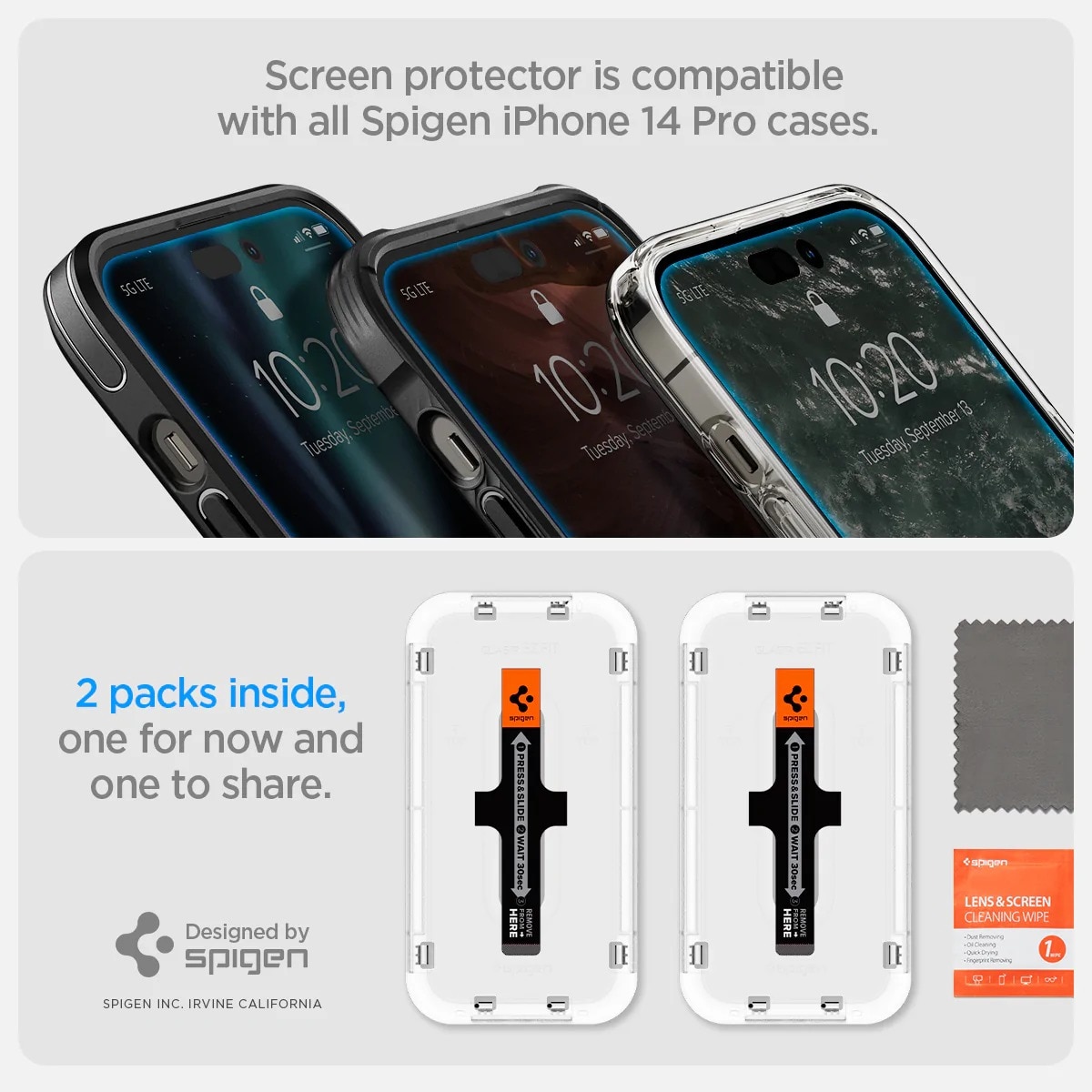 Screen Protector GLAS EZ Fit (2 pezzi) iPhone 14 Pro
