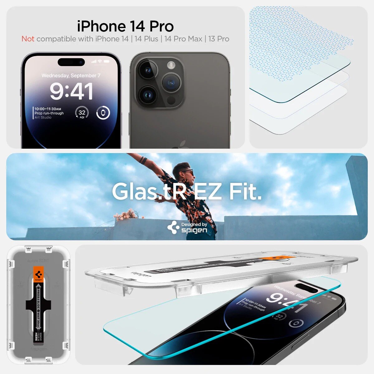 Screen Protector GLAS EZ Fit (2 pezzi) iPhone 14 Pro