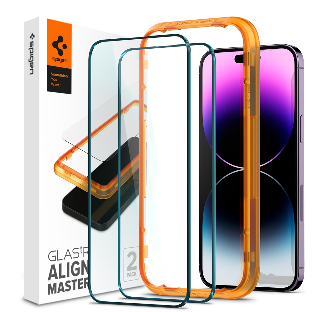 AlignMaster Glas:tR (2 pezzi) iPhone 14 Pro Max Nero