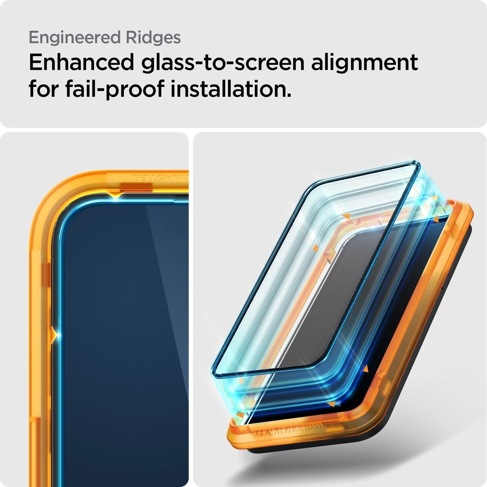 AlignMaster Glas:tR (2 pezzi) iPhone 14 Pro Nero