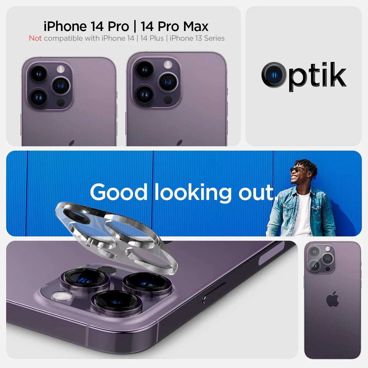 Optik Lens Protector (2 pezzi) iPhone 14 Pro Crystal Clear