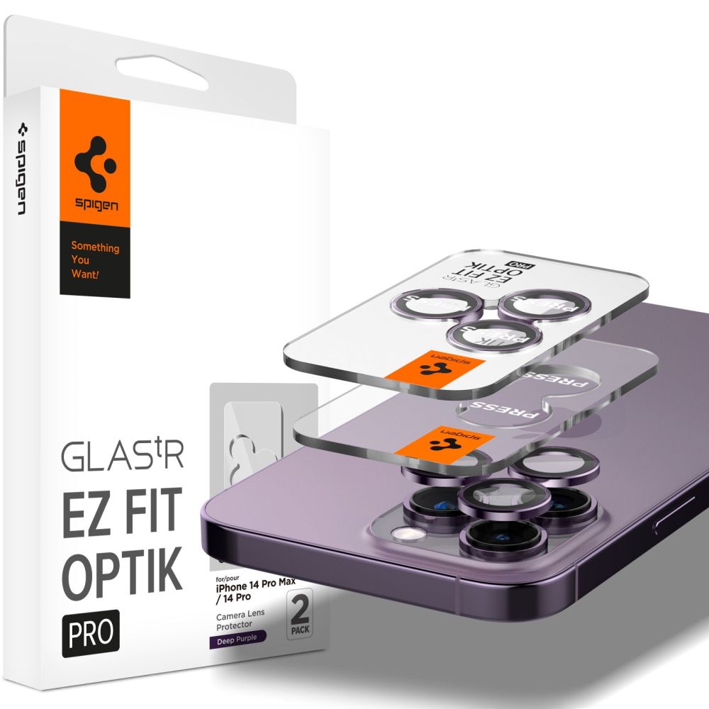 EZ Fit Optik Pro Lens Protector iPhone 14 Pro (2 pezzi) Deep Purple