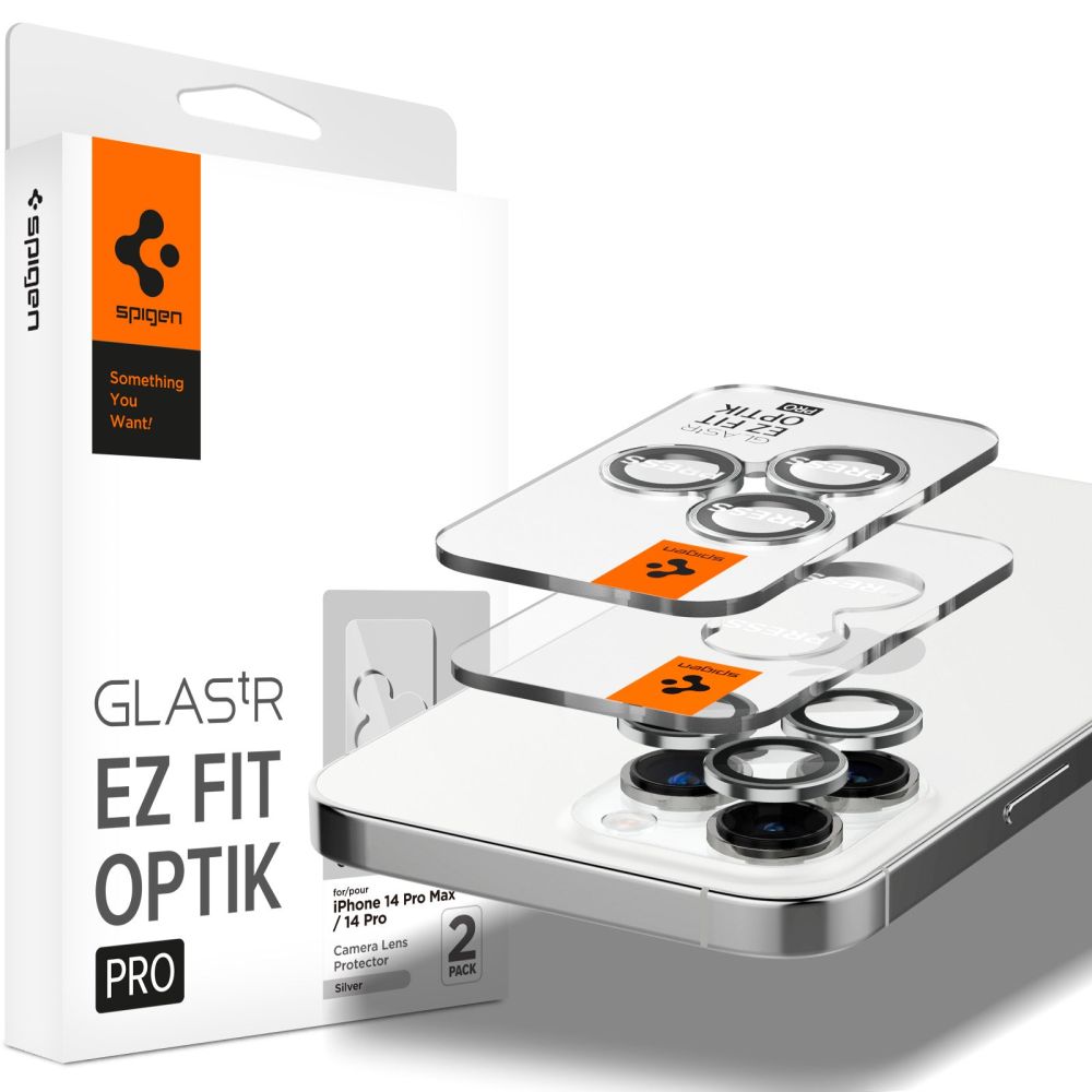 EZ Fit Optik Pro Lens Protector iPhone 14 Pro (2 pezzi) Silver