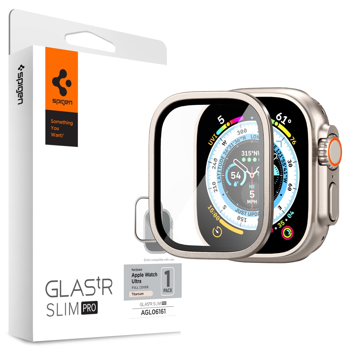 Screen Protector Glas.tR Slim Pro Apple Watch Ultra 49 mm Titanium