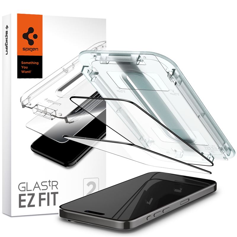 Screen Protector GLAS Full Cover EZ Fit (2 pezzi) iPhone 15 Pro Max Black