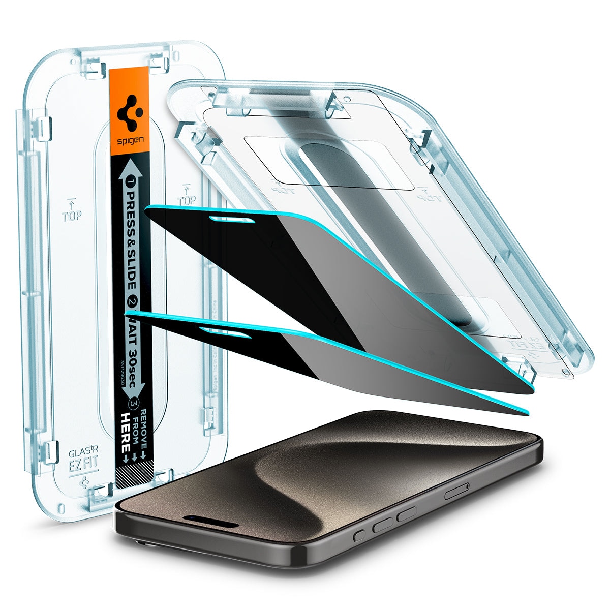 Screen Protector Privacy GLAS EZ Fit (2 pezzi) iPhone 15 Pro Max