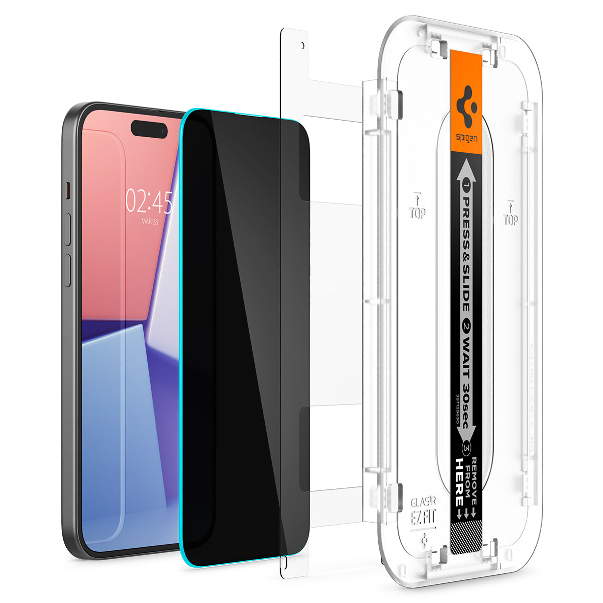 Screen Protector Privacy GLAS EZ Fit (2 pezzi) iPhone 15 Plus