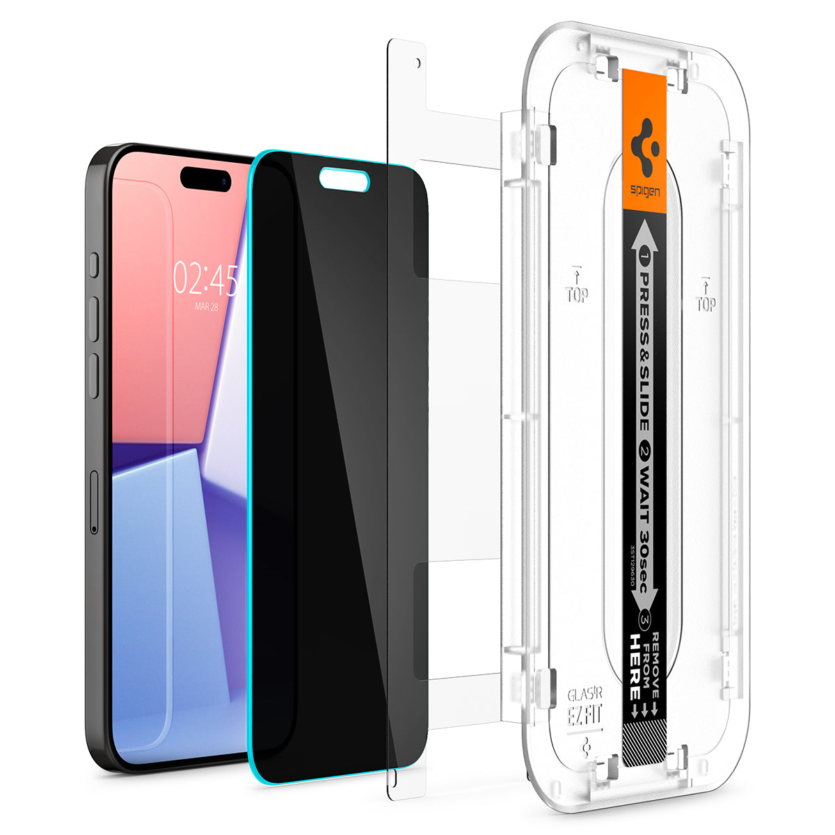 Screen Protector Privacy GLAS EZ Fit (2 pezzi) iPhone 15 Pro