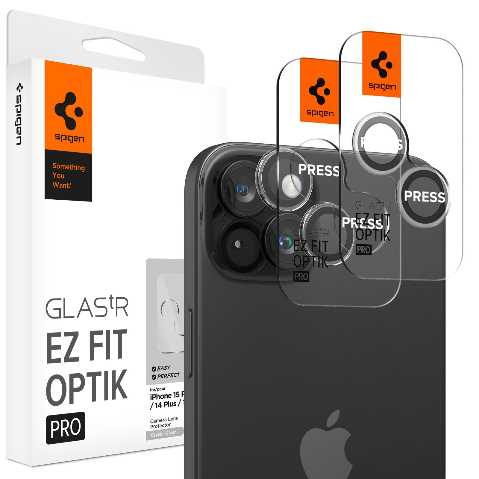 EZ Fit Optik Pro Lens Protector iPhone 15 Plus (2 pezzi) Black