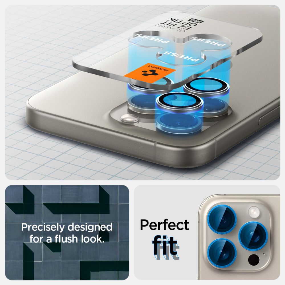 EZ Fit Optik Pro Lens Protector iPhone 14 Pro (2 pezzi) Natural Titanium