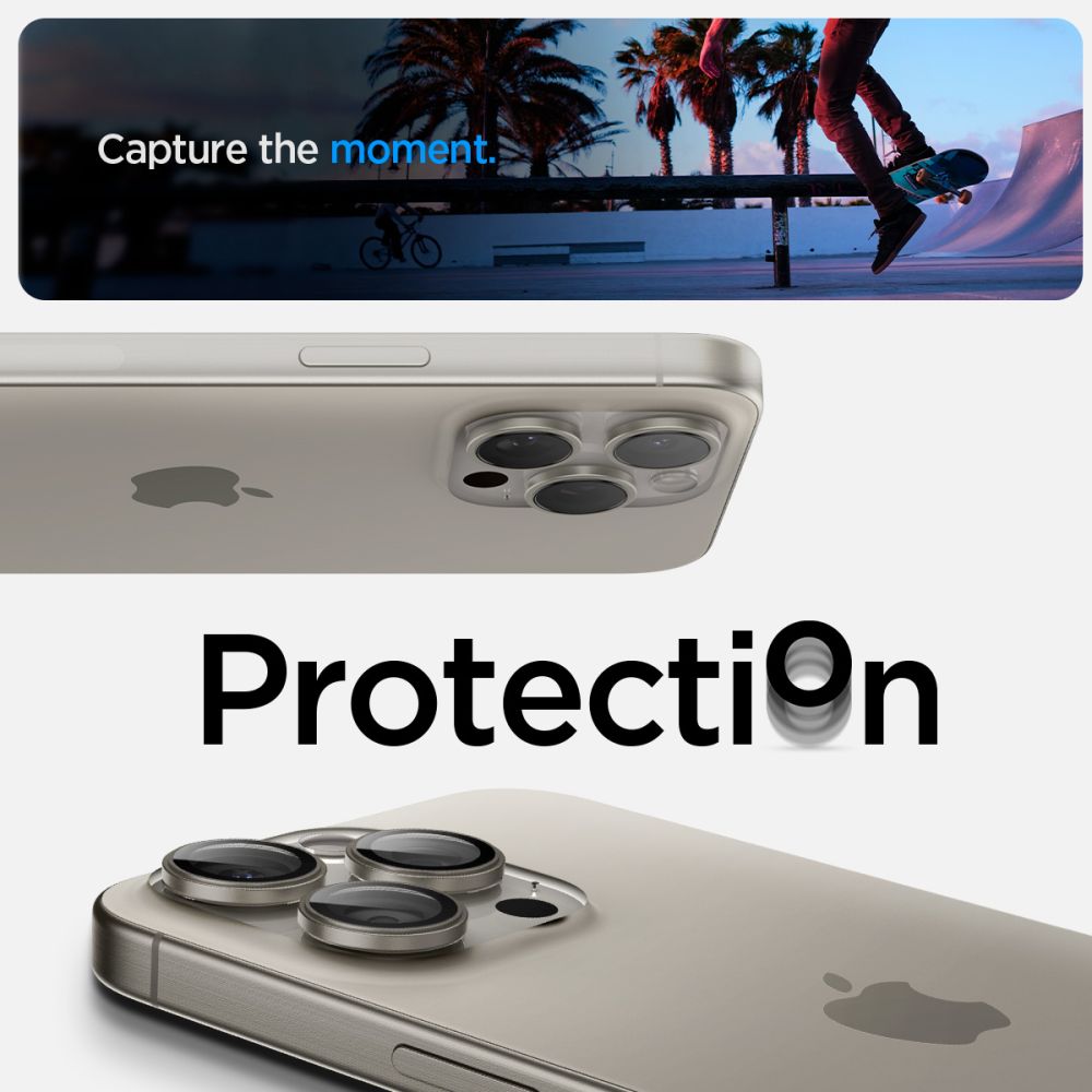 EZ Fit Optik Pro Lens Protector iPhone 15 Pro Max (2 pezzi) Natural Titanium