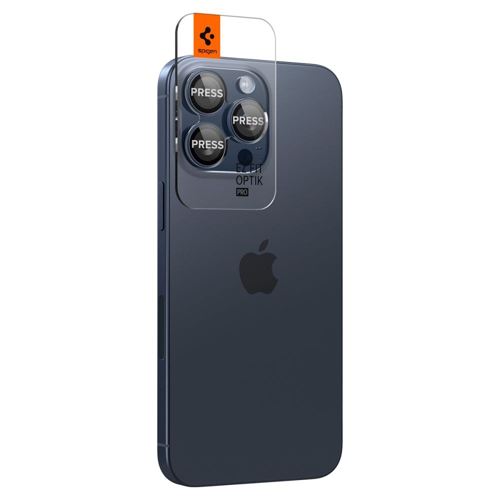 EZ Fit Optik Pro Lens Protector iPhone 15 Pro Max (2 pezzi) Blue Titanium