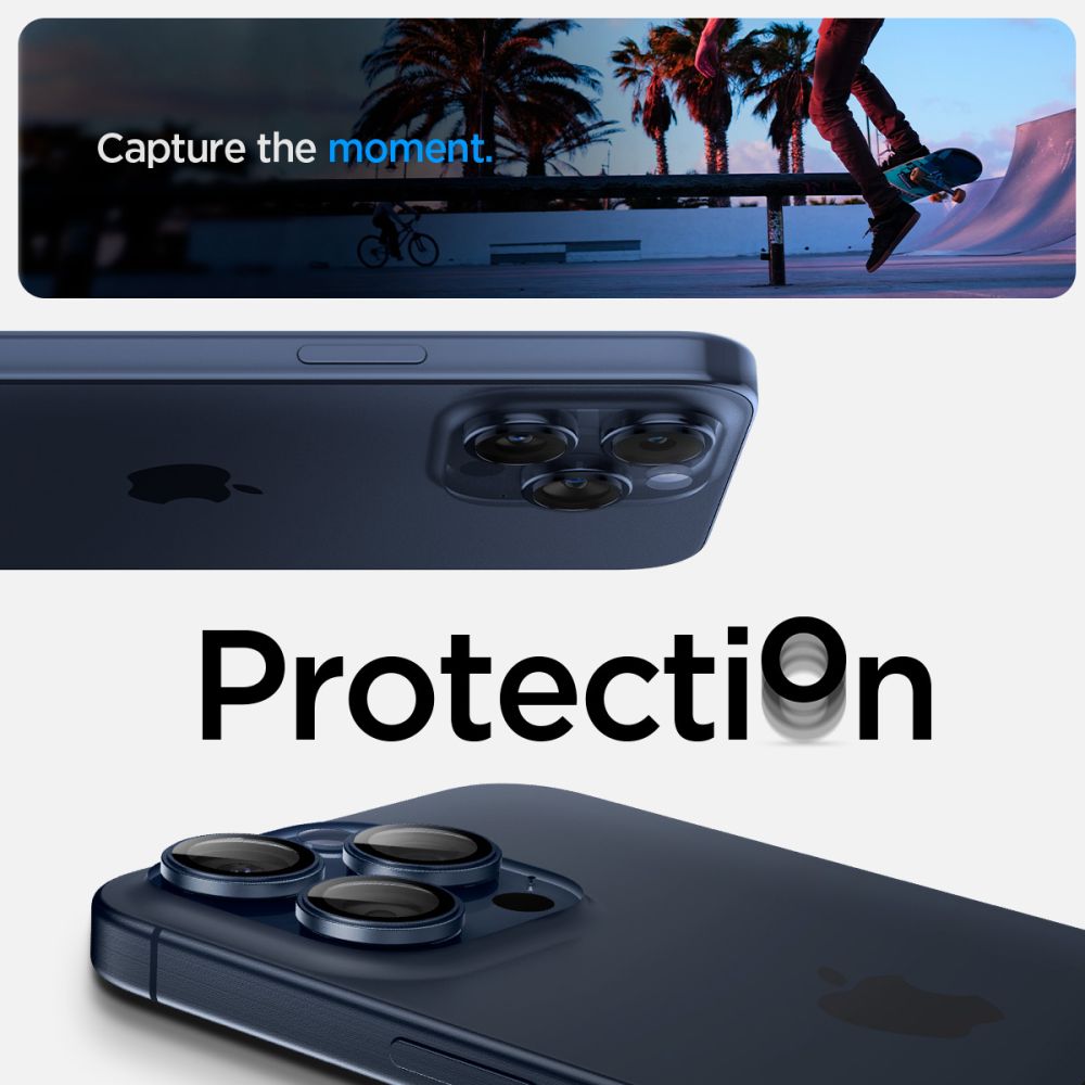 EZ Fit Optik Pro Lens Protector iPhone 14 Pro (2 pezzi) Blue Titanium