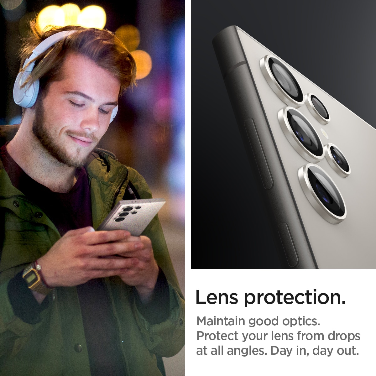 EZ Fit Optik Pro Lens Protector Samsung Galaxy S24 Ultra (2 pezzi) Gray
