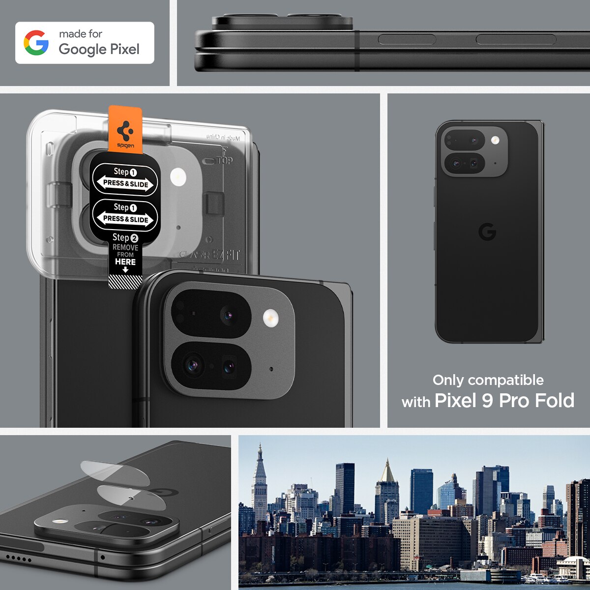 EZ Fit Optik Lens Protector Google Pixel 9 Pro Fold (2 pezzi)