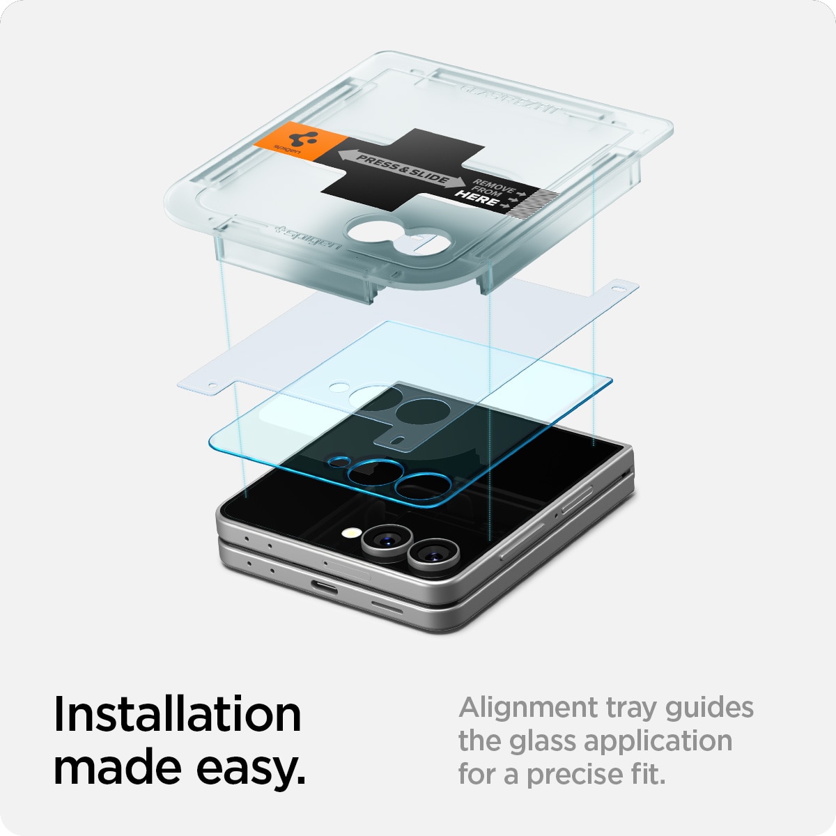Cover Screen Protector GLAS.tR EZ Fit (2 pezzi) Samsung Galaxy Z Flip 7