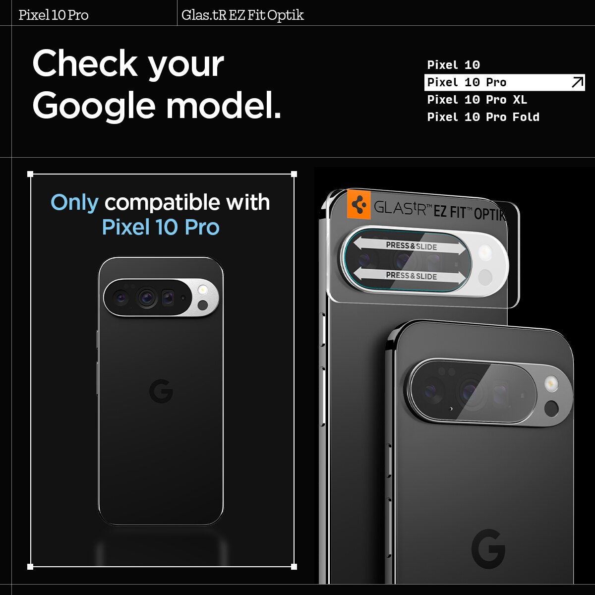 EZ Fit Optik Lens Protector Google Pixel 10 Pro (2 pezzi)