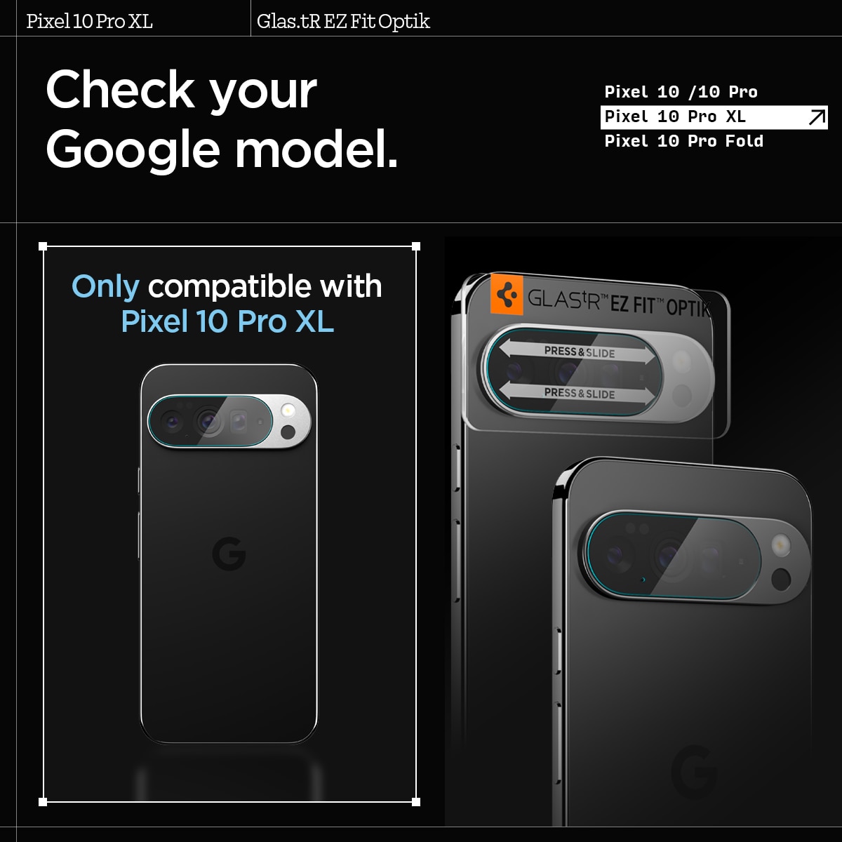 EZ Fit Optik Lens Protector Google Pixel 10 Pro XL (2 pezzi)
