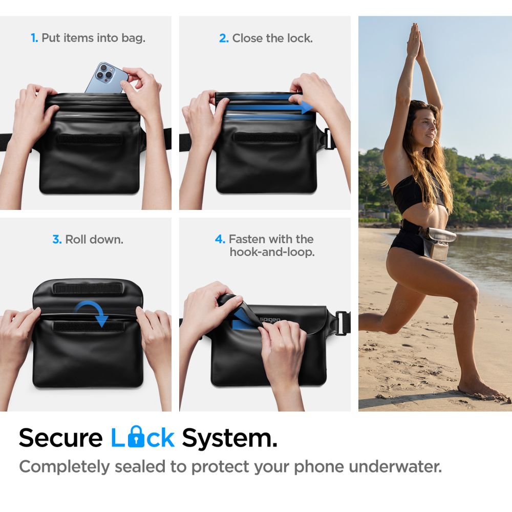 A620 Universal Aqua Shield WaterProof Waist Bag Nero