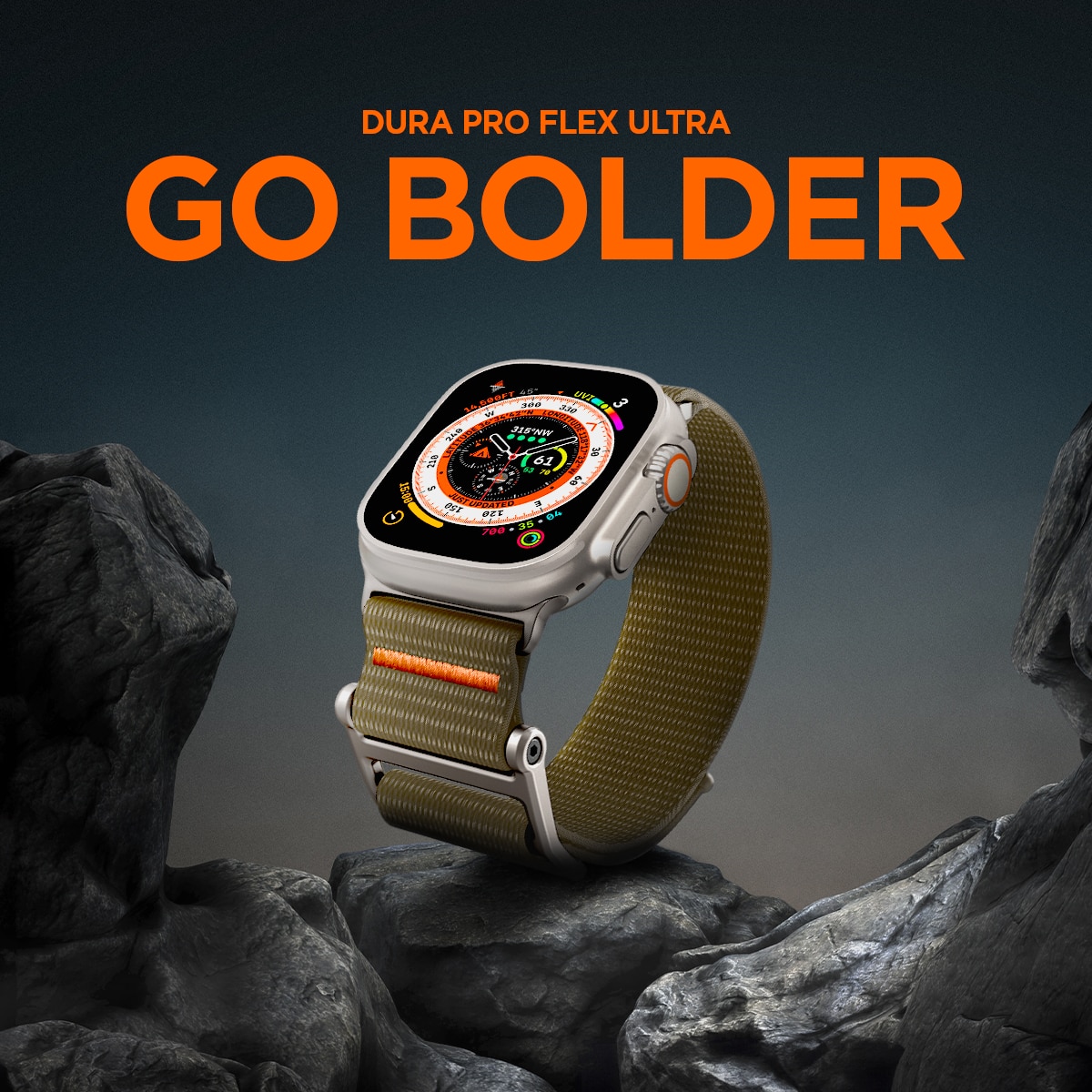 DuraPro Flex Ultra Apple Watch Ultra 2 49mm Khaki